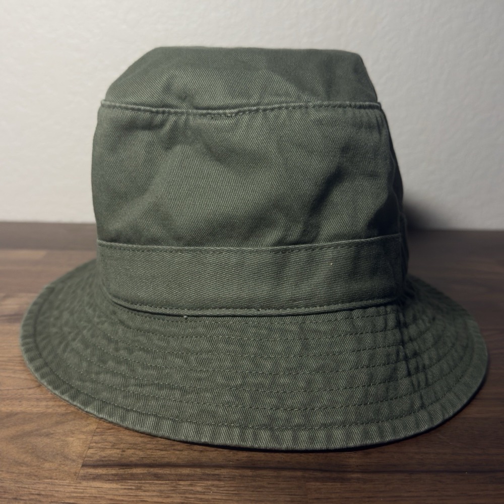 New Polo Ralph Lauren Bear Bucket Hat Size L/XL Olive Green Twill Embroidered - Picture 3 of 8